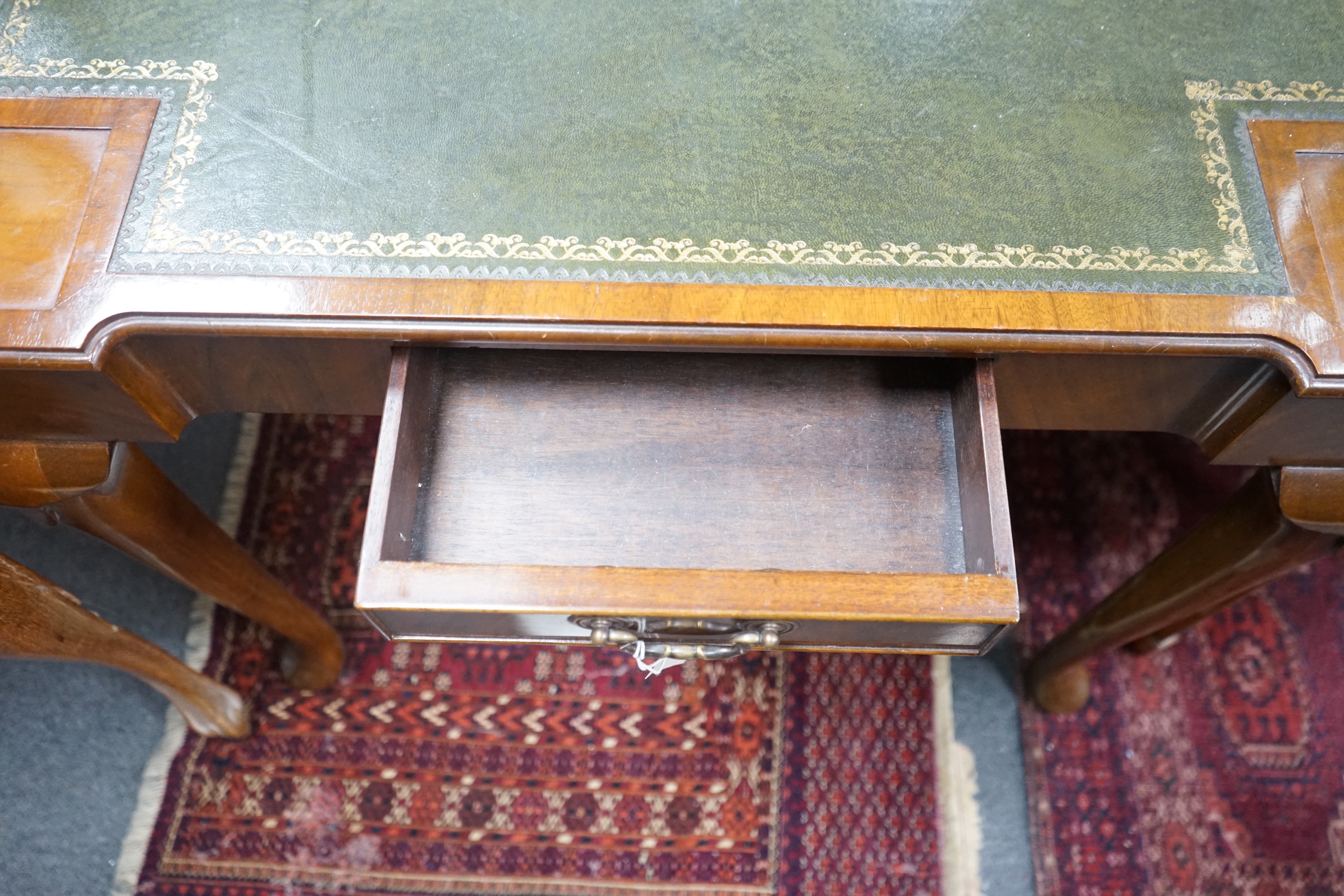 A George II style mahogany card table, width 85cm, depth 85cm, height 75cm